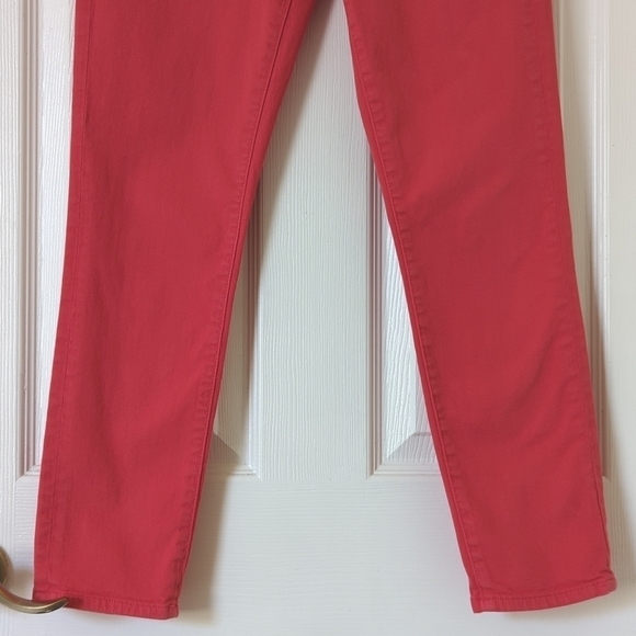 J. Crew Toothpick Classic Low Rise Ankle Cropped Skinny Jeans Coral Pink 27 - Picture 3 of 15